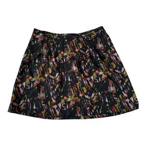 Womens Skirt 22 Black Green Abstract Mini Office Siren Summer Professional Retro
